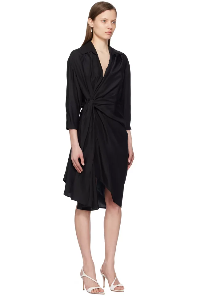Gauge81 Black Miya Minidress, photo 2 of 4 from SSENSE