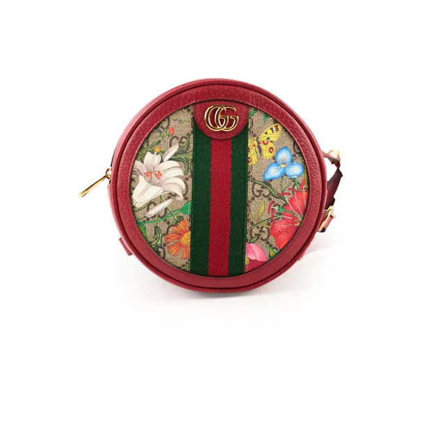 Gucci Ohipdia Floral GG Supreme Backpack Red in Red Canvas from The Purse Affair