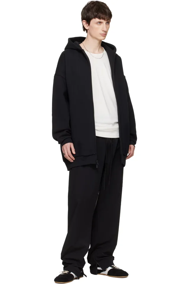 Fear of God ESSENTIALS Black Active Trace Track Pants, photo 4 of 4 from SSENSE