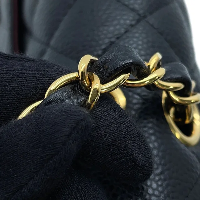 Chanel Matelasse23 Flap Chain Shoulder Bag BlackA01113 Caviar Leather Size 23 in Caviar leather from GALLERY RARE, photo 17 of 18