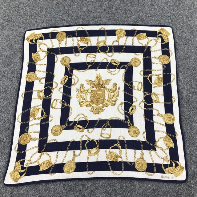 Burberry Burberrys Luxury Handkerchief Neckerchief Bandana H553 in multicolor Silk from Grailed