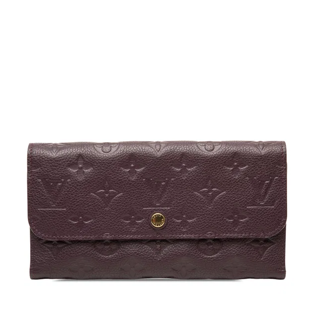 Purple Louis Vuitton Monogram Empreinte Sarah Long Wallet in Purple Leather from Designer Revival