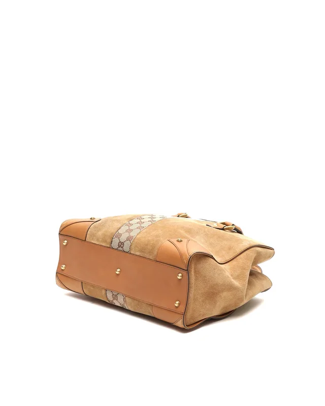 Gucci GG Suede Tote Bag in Suede from A Retro Tale, photo 4 of 11