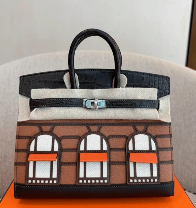Hermès Birkin Sellier 20 Gold, Ebène, Craie, Orange H in Brown from Luxury Promise
