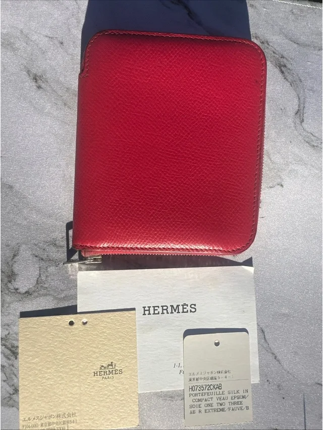 Hermès Silk'in Wallet Extreme Pink Epsom Silk Lined 2017 from Poshmark