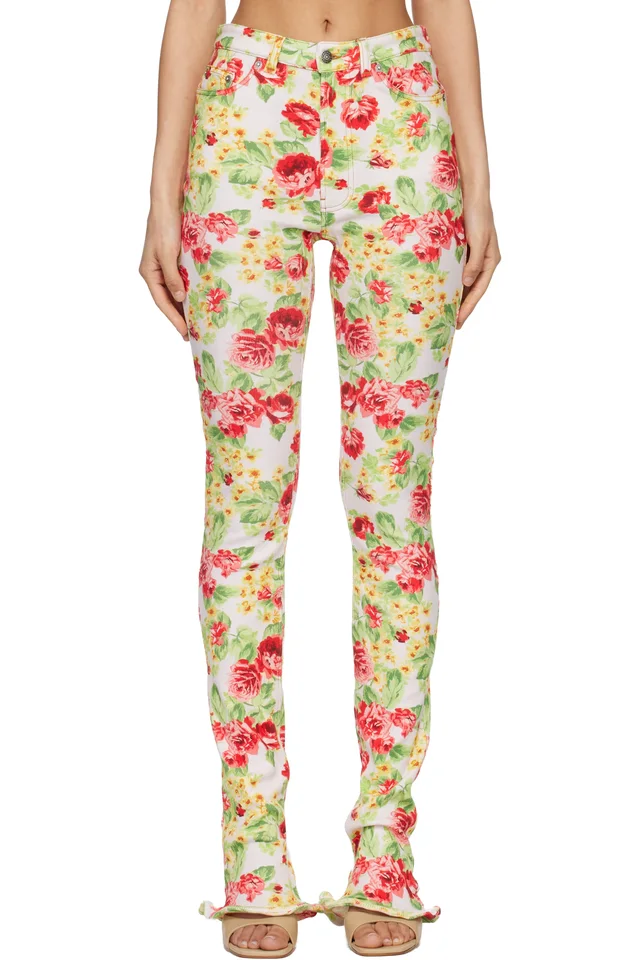 Acne Studios Multicolor Printed Casual Leggings, photo 5 of 5 from SSENSE