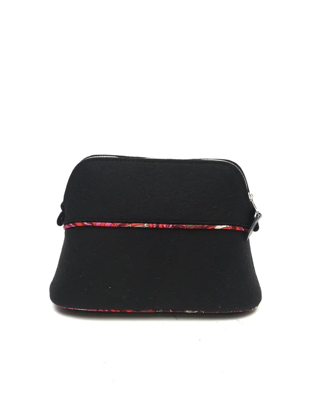 Hermès Felt Bolide 20 Cosmetic Pouch in Silk from A Retro Tale, photo 2 of 4
