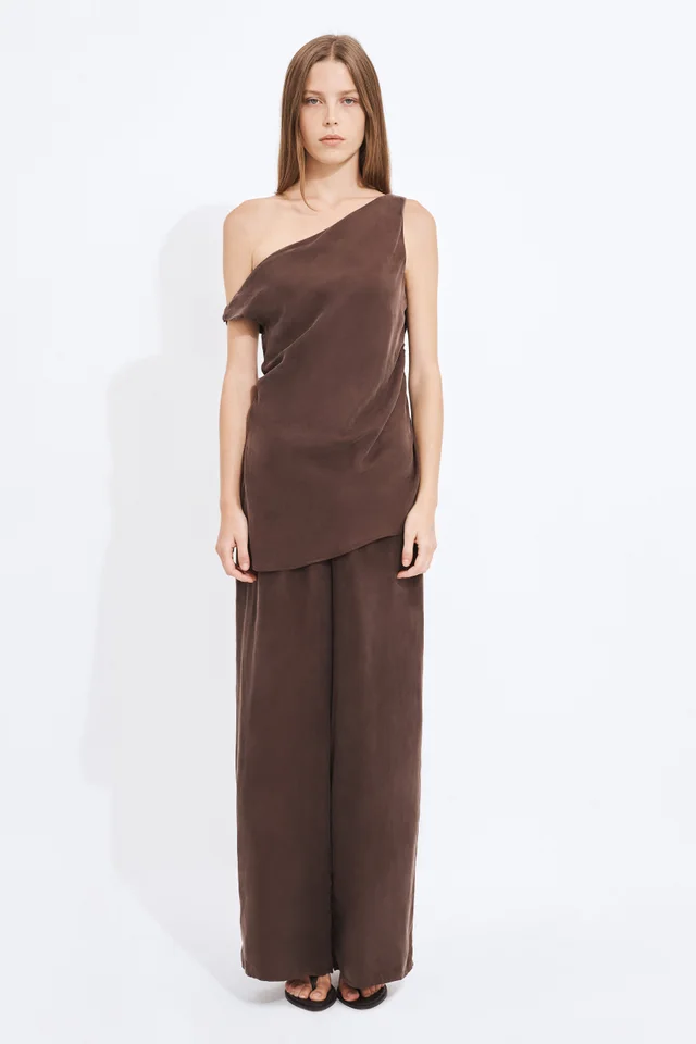 Aje Studio Aeron Asymmetrical Top in Brown from Aje, photo 1 of 1