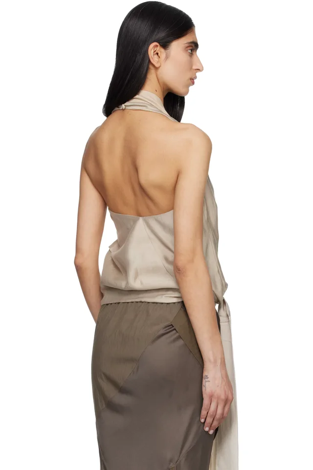 Entire Studios Taupe Fluid Top, photo 3 of 4 from SSENSE