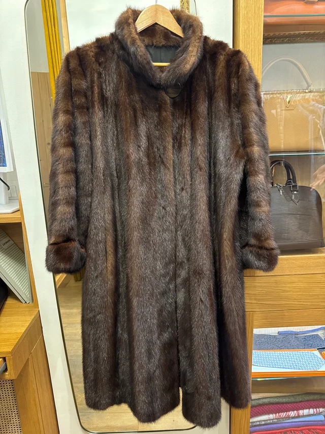 Saint Laurent Brown Striped Fur in Brown from Luxury Promise