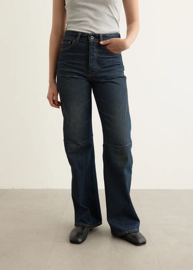 Our Legacy Moto Cut Jeans in Beige from Incu, photo 1 of 1