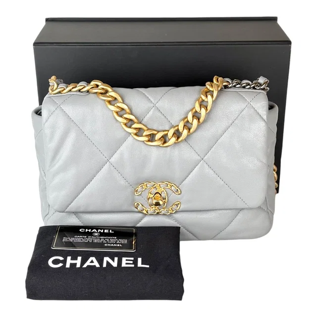 Chanel 19 Small Grey Bag in Grey from Luxury Promise