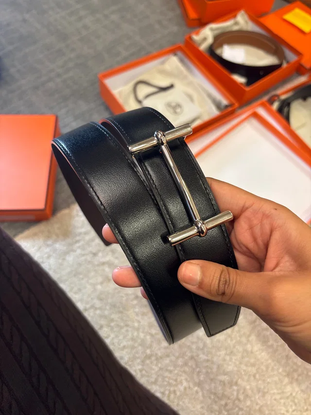 Hermès Black belt in Black Silk from Luxury Promise