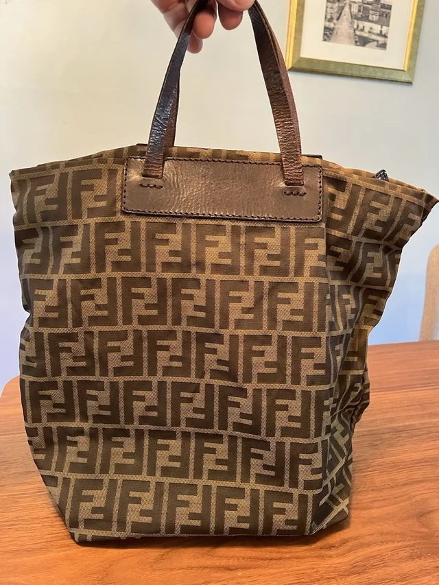 Fendi Zucca Foldaway Shopper Tote Brown Monogram Auth in red|brown from Poshmark