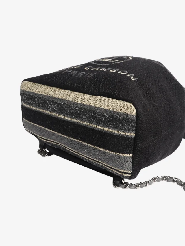 Chanel Black 2018 Rue Cambon canvas backpack in Black Canvas from Sign of the Times, photo 5 of 7