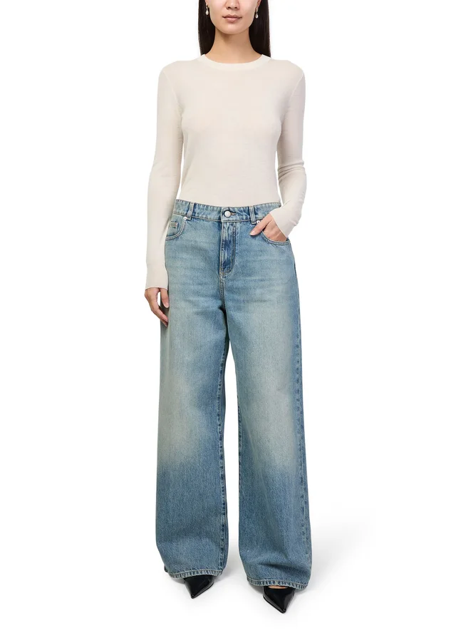 MCQUEEN Straight-cut jeans in Blue 100% cotton, photo 2 of 6 from 24S (US)