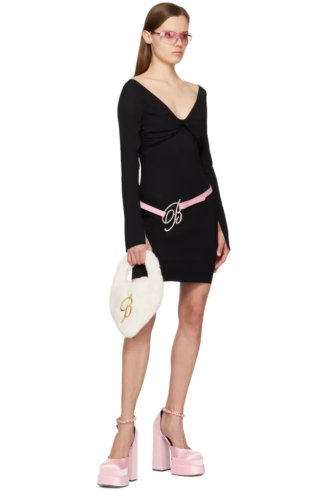 Blumarine Black Twisted Minidress, photo 5 of 5 from SSENSE