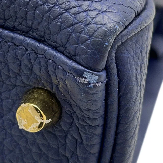 Hermès Kelly Retourne blue navy Togo Leather Size 35 in Navy Togo leather from GALLERY RARE, photo 6 of 17