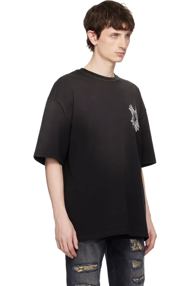 AMIRI Black MA Quad Snake T-shirt, photo 2 of 4 from SSENSE