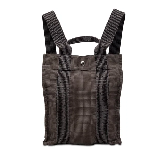 Gray Hermès Canvas Herline Backpack PM in Grey Canvas from Designer Revival, photo 1 of 1