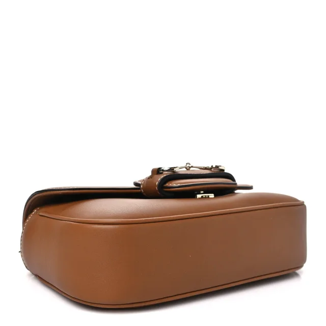Gucci Horsebit 1955 Small Soft Top Handle Shoulder Bag Brown in Brown Calfskin from FASHIONPHILE, photo 4 of 9