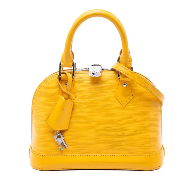Yellow Louis Vuitton Epi Alma BB Satchel in Yellow Leather from Designer Revival