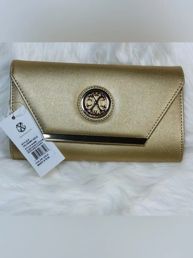 Cxl By Christian Lacroix Glam Caviar Clutch in gold Caviar leather from Poshmark