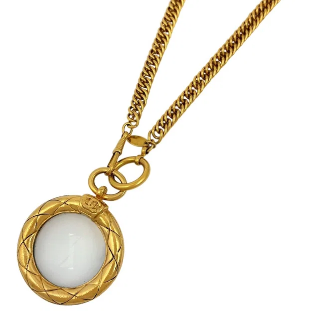 Chanel CC Logo Rupe Necklace Long Gold Plated in Gold from The Reluxe