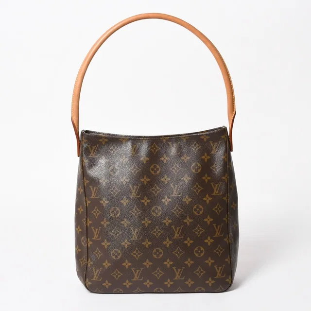 Louis Vuitton Looping GM Bag Monogram Leather Brown Gold in Brown Leather from The Reluxe