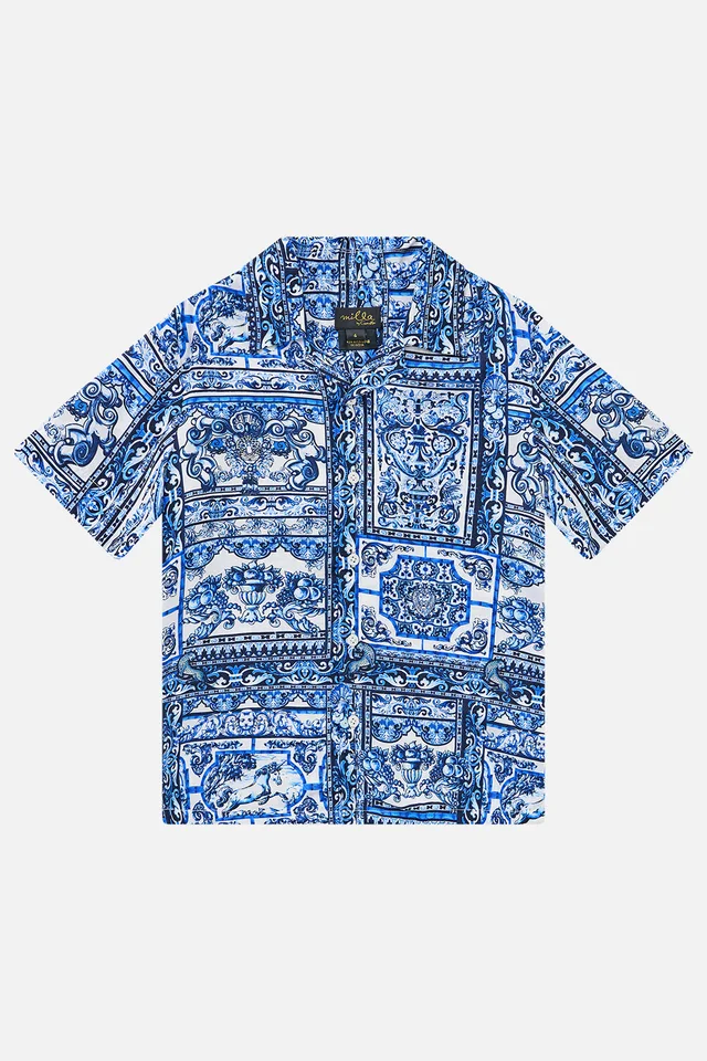 Camilla eBoutique BOYS SHORT SLEEVE CAMP COLLARED SHIRT AZUL ARISTOCRACY from CAMILLA, photo 1 of 1