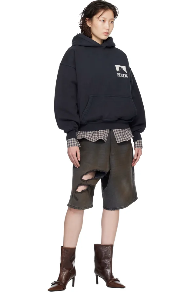 Rhude Black Moonlight Pack Hoodie, photo 4 of 4 from SSENSE
