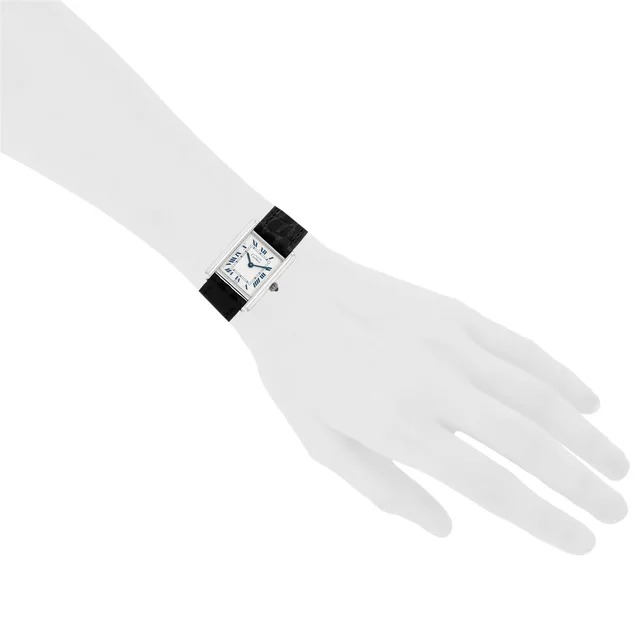 Tank Must watch in silver, Ref: Cartier - 666001 Circa 1990 in Silver Leather from Collector Square, photo 3 of 3