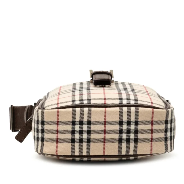 Beige Burberry House Check Canvas Crossbody in Beige Canvas from Designer Revival, photo 3 of 7