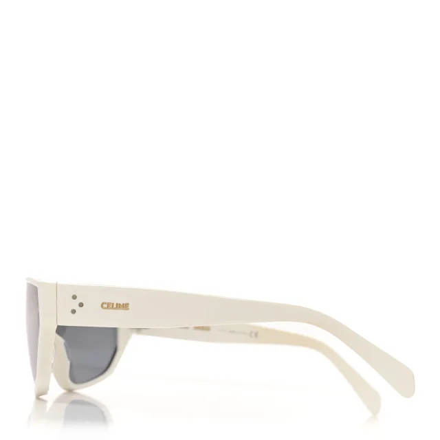 Celine Acetate Mirror Shield Sunglasses CL401951 White in White from FASHIONPHILE, photo 3 of 7