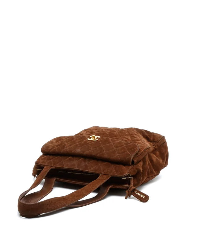 Chanel CC Suede Tote Bag in Suede from A Retro Tale, photo 5 of 10