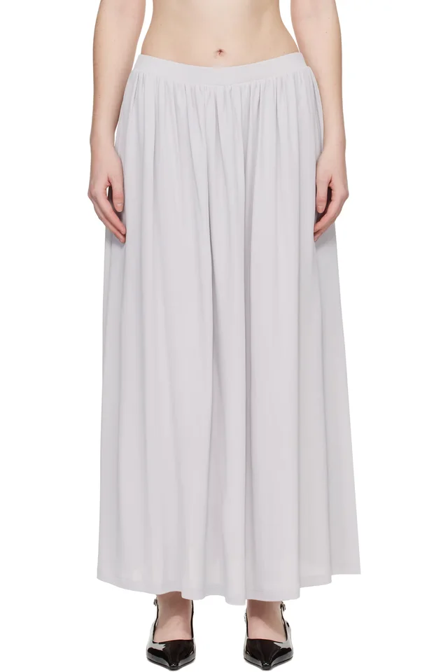 Aya Muse Gray Aelir Midi Skirt, image 1 of 1 from SSENSE