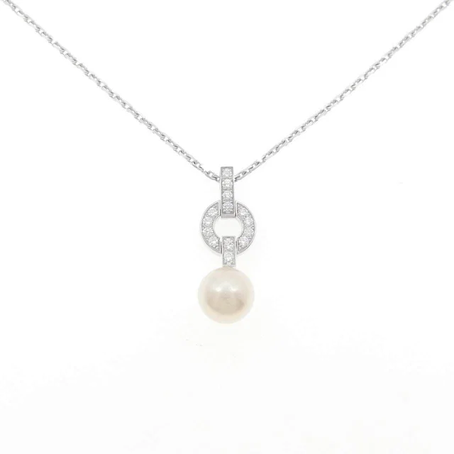 Cartier Imaria 18K White Gold Pearl Diamond Necklace in White from LuxUness