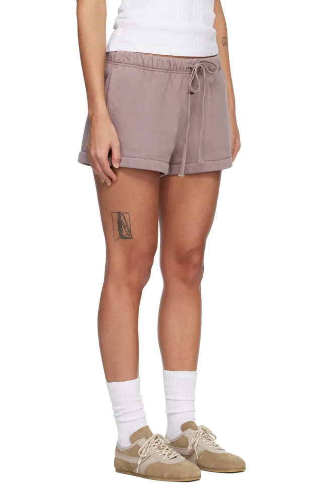 Fear of God ESSENTIALS Purple Signature Running Shorts, photo 2 of 4 from SSENSE