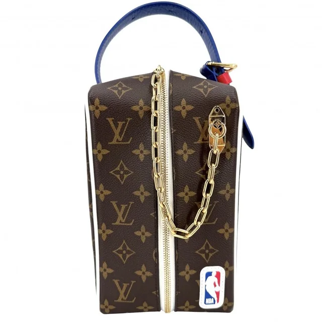 Louis Vuitton Handbag Monogram NBA Crocodile Drop Kit Collaboration Brown Gold in Brown Crocodile from The Reluxe
