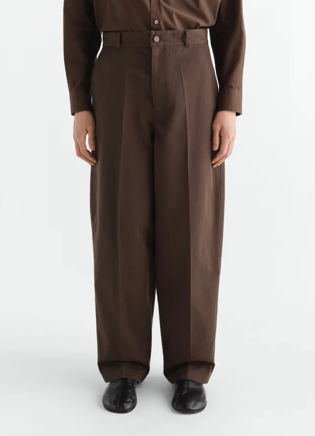 Lemaire barrel pants in polycotton twill, photo 2 of 5 from SENSER