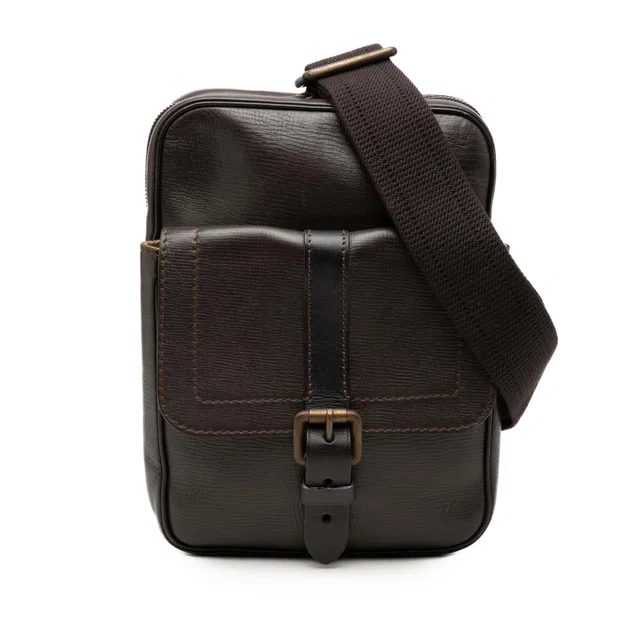 Brown Louis Vuitton Utah Yuma Crossbody Bag in Brown Leather from Designer Revival