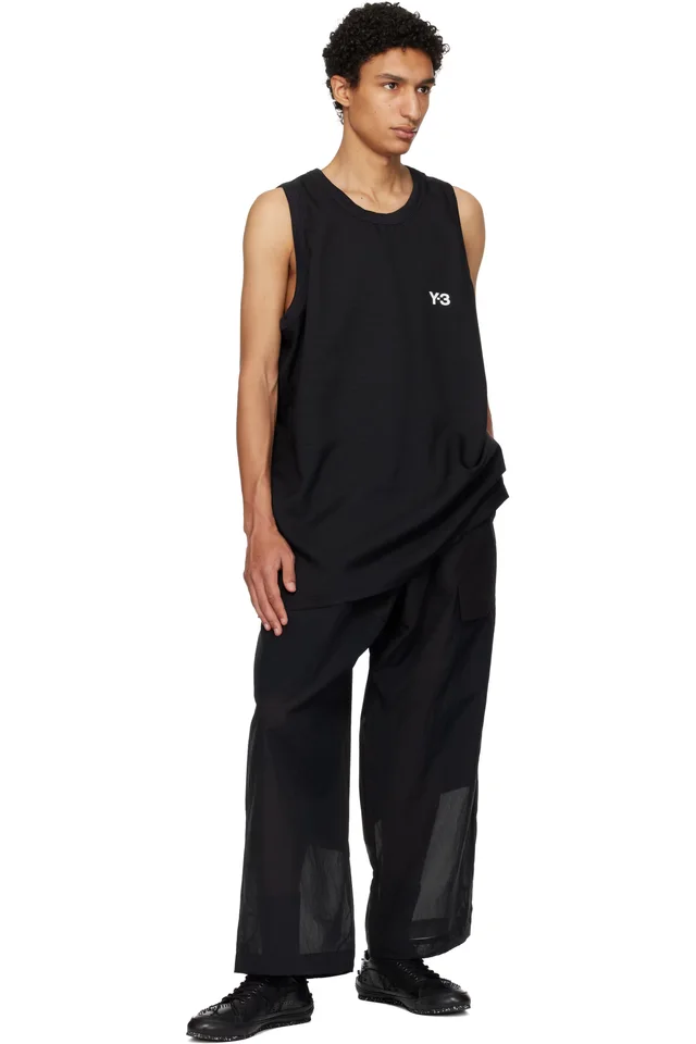 Y-3 Black Elegant Basketball Jersey Tank Top, photo 4 of 4 from SSENSE