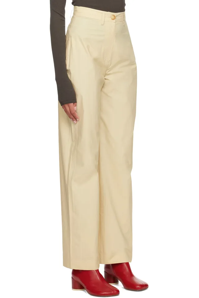 Nanushka Off-White Nessa Trousers, photo 2 of 3 from SSENSE