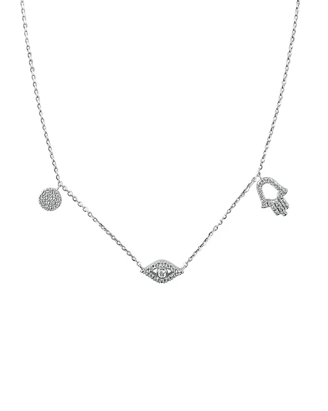 Sabrina Designs 14K 0.22 ct. tw. Diamond Evil Eye & Hamsa Necklace, image 1 of 1 from Rue La La