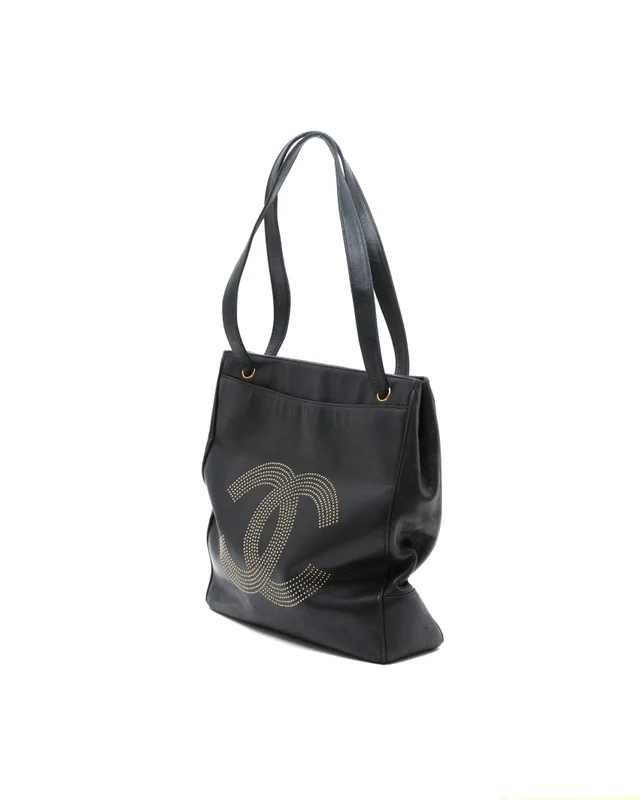 Chanel CC Studded Tote Bag in Leather from A Retro Tale, photo 2 of 10