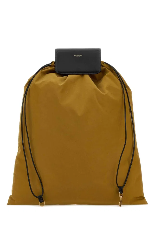 Saint Laurent Pochon Bucket Bag — Yellow in Yellow Leather from HEWI