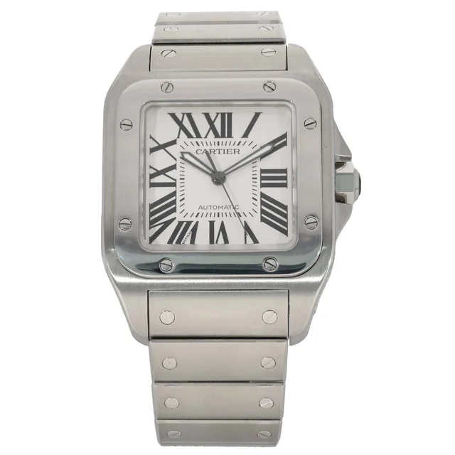 Cartier Santos 100 W200737G 38mm Stainless Steel Watch from H&T