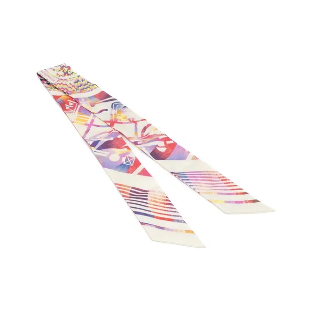 Hermès Ex Libris Twilly Marble Silk Scarf in Silk from The Reluxe
