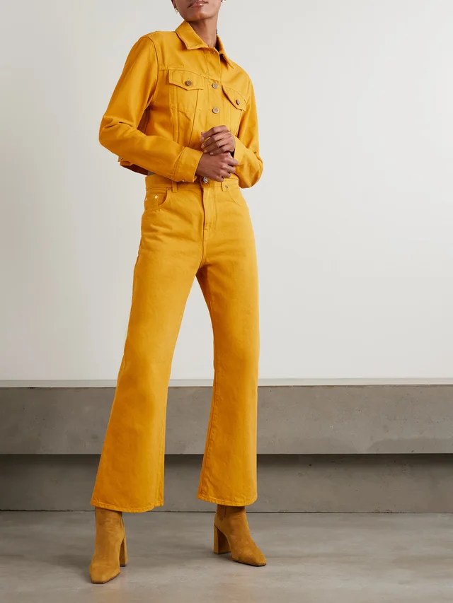 GABRIELA HEARST Bronte recycled-denim jacket in Yellow, photo 2 of 2 from NET-A-PORTER (Canada)