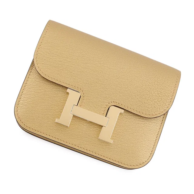 Hermès Constance Slim Dore Chevre Shamqila in Gold Goatskin from GALLERY RARE